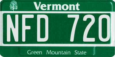 VT license plate NFD720