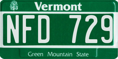 VT license plate NFD729
