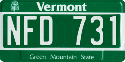 VT license plate NFD731