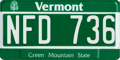 VT license plate NFD736