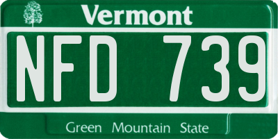VT license plate NFD739