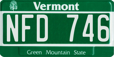 VT license plate NFD746
