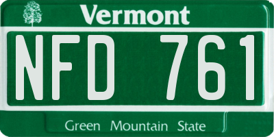 VT license plate NFD761