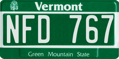 VT license plate NFD767