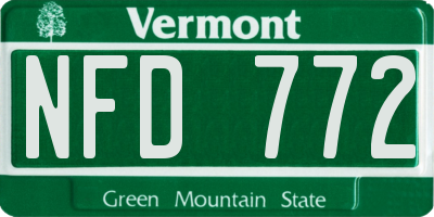 VT license plate NFD772