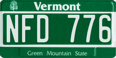 VT license plate NFD776