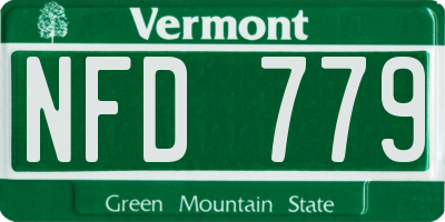 VT license plate NFD779