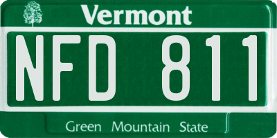 VT license plate NFD811