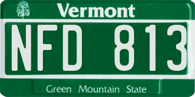 VT license plate NFD813