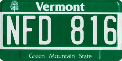 VT license plate NFD816