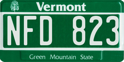 VT license plate NFD823