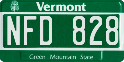VT license plate NFD828