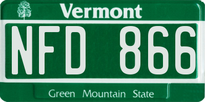 VT license plate NFD866