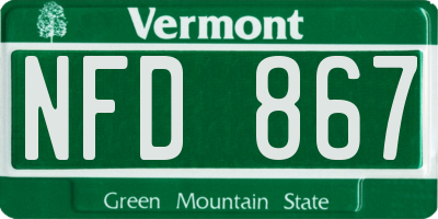 VT license plate NFD867