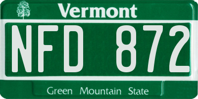 VT license plate NFD872