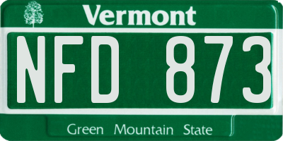 VT license plate NFD873