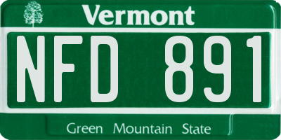 VT license plate NFD891
