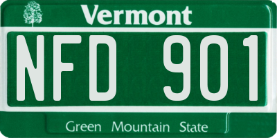 VT license plate NFD901