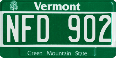 VT license plate NFD902