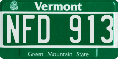 VT license plate NFD913