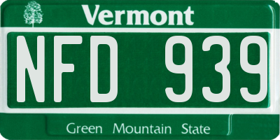 VT license plate NFD939