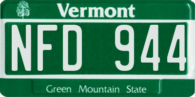 VT license plate NFD944