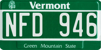 VT license plate NFD946