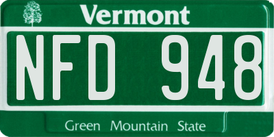 VT license plate NFD948