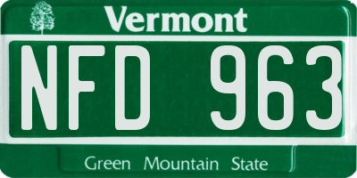 VT license plate NFD963