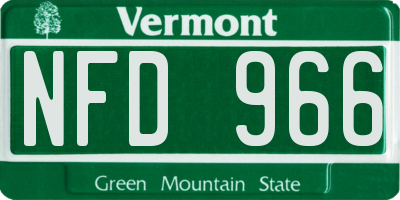 VT license plate NFD966