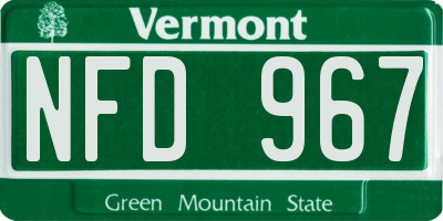 VT license plate NFD967