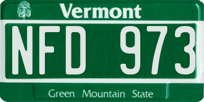 VT license plate NFD973