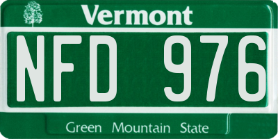 VT license plate NFD976