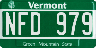 VT license plate NFD979