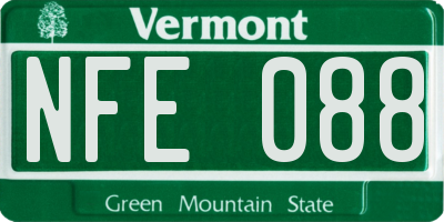 VT license plate NFE088
