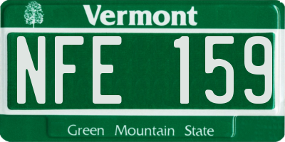 VT license plate NFE159
