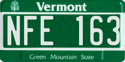 VT license plate NFE163