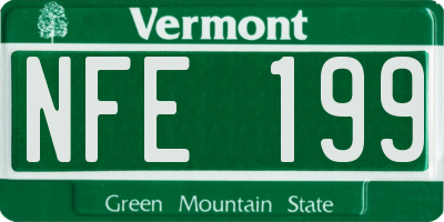 VT license plate NFE199