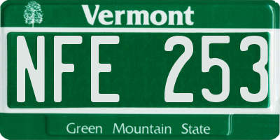 VT license plate NFE253