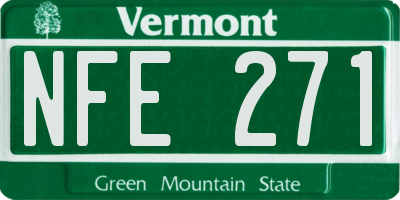VT license plate NFE271