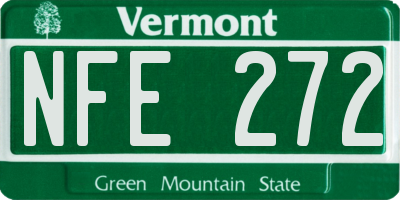 VT license plate NFE272