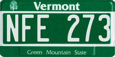 VT license plate NFE273