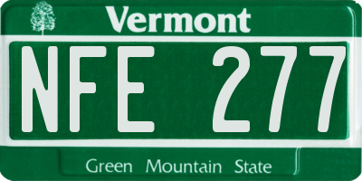 VT license plate NFE277