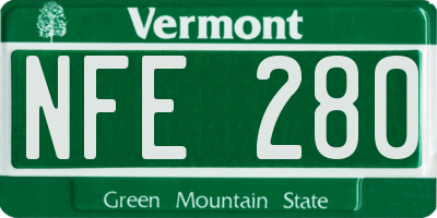 VT license plate NFE280