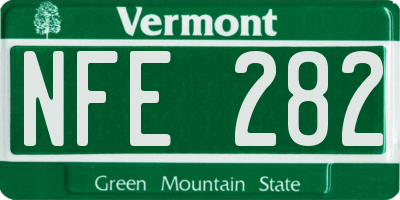 VT license plate NFE282