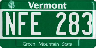 VT license plate NFE283