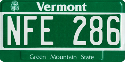 VT license plate NFE286