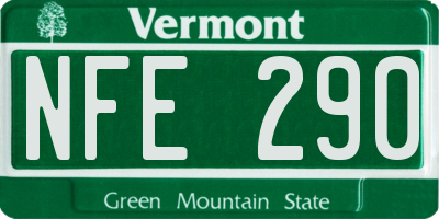 VT license plate NFE290