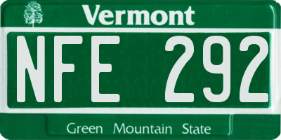 VT license plate NFE292