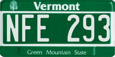 VT license plate NFE293